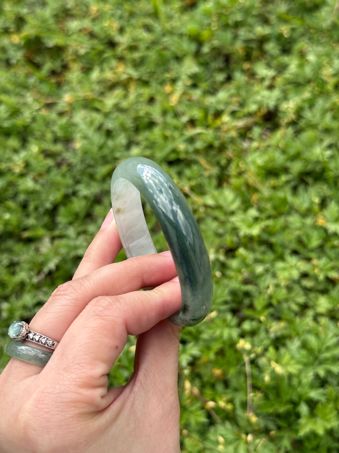 “half mountain, half water” jadeite SIZE 51 52